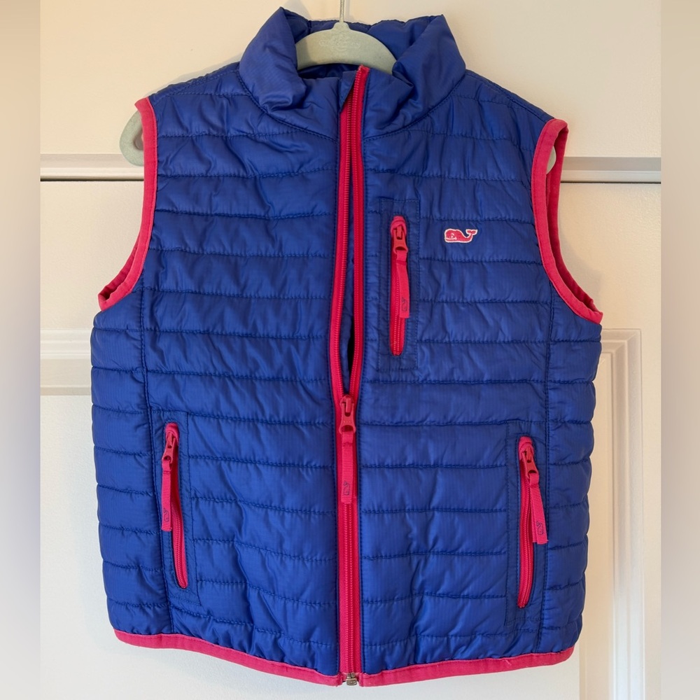 Vineyard Vines Girls Puffer Vest Blue Purple Pink Size 4T NWOT